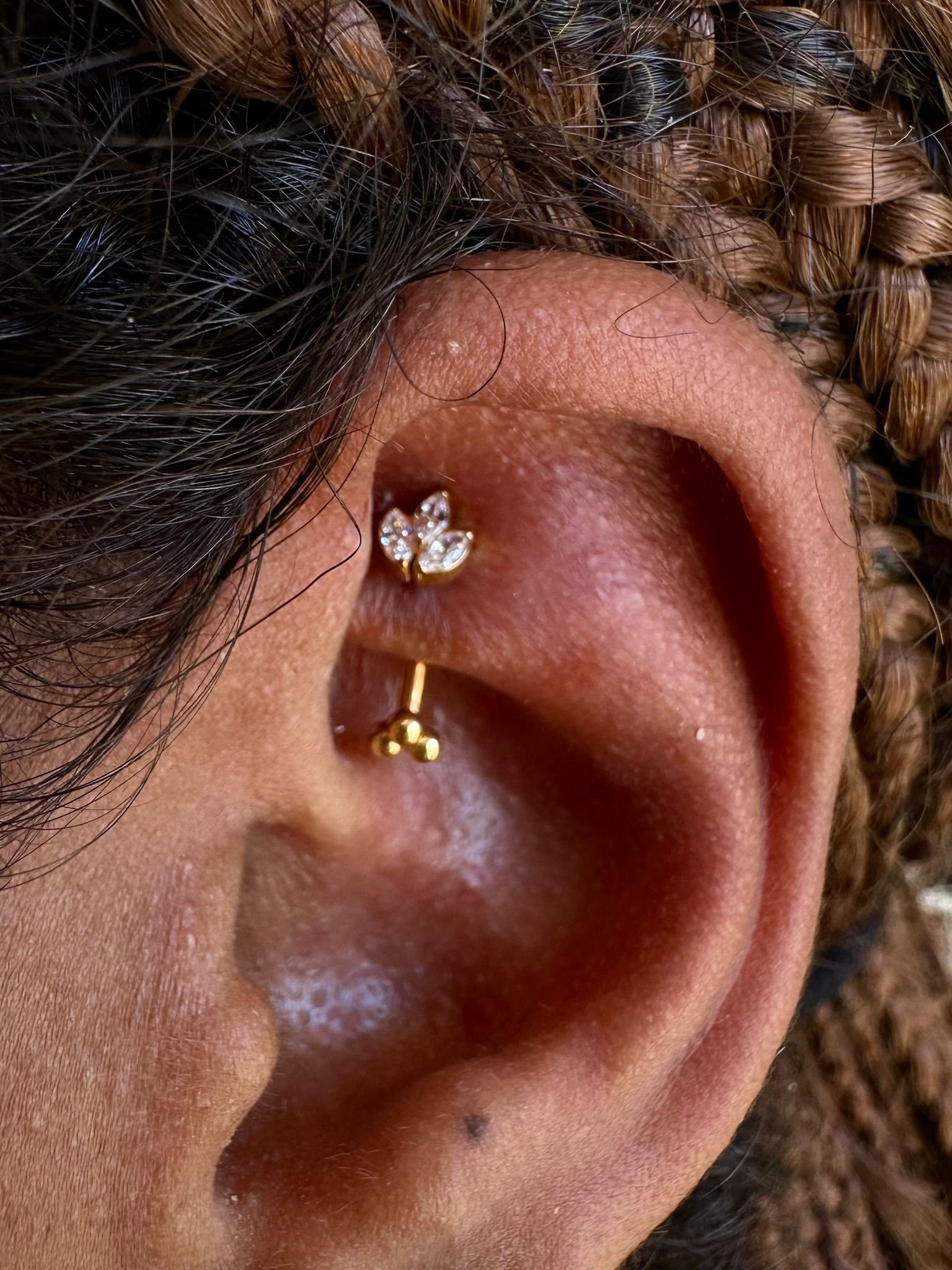 Rook gold piercing